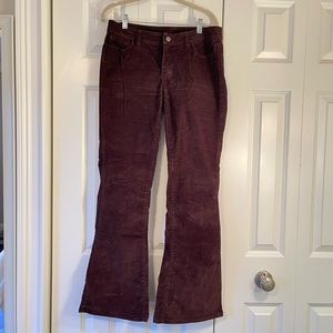 LONDONJEAN BROWN FLARE CORDUROYS SIZE 8